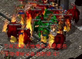 你知道复古传奇私服里哪些怪物爆好装备的规律吗? 你知道复古传奇私服里哪些怪物爆好装备的规律吗?